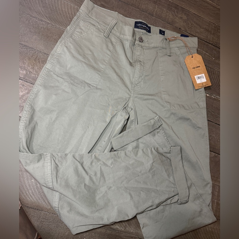 Lucky Brand “The Cargo” Pants In Sage green Color ~Size (28)